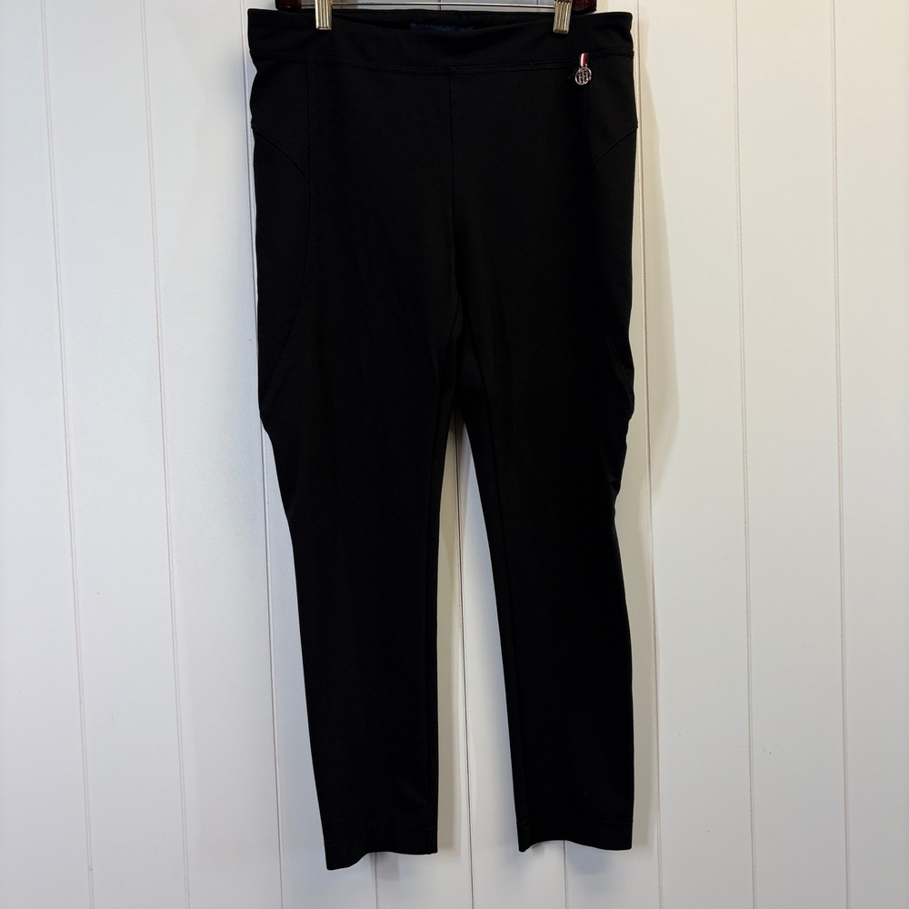 Tommy Hilfiger Athleisure Designer Leggings Women Size L Minimalist Preppy Chic